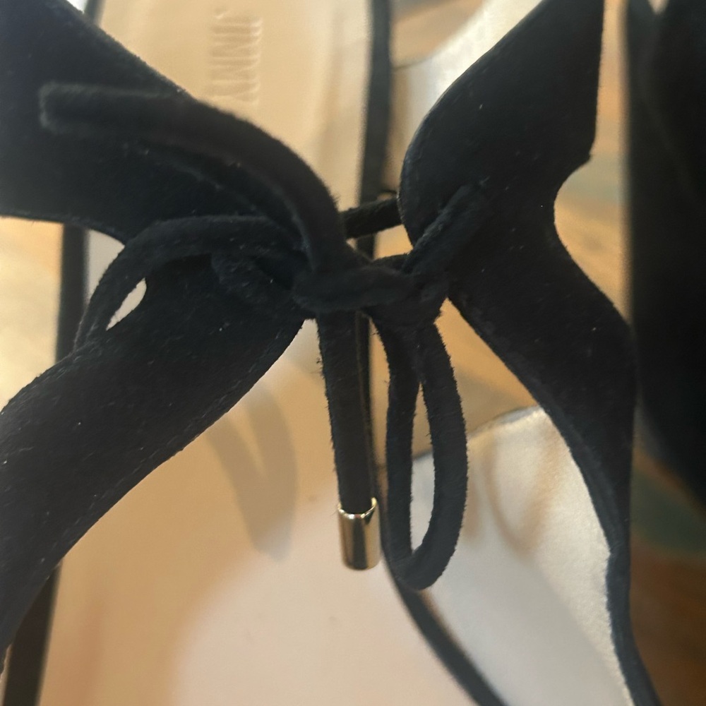 Jimmy Choo Elegant Black Suede Wedge Heels size 41 - Picture 3 of 16